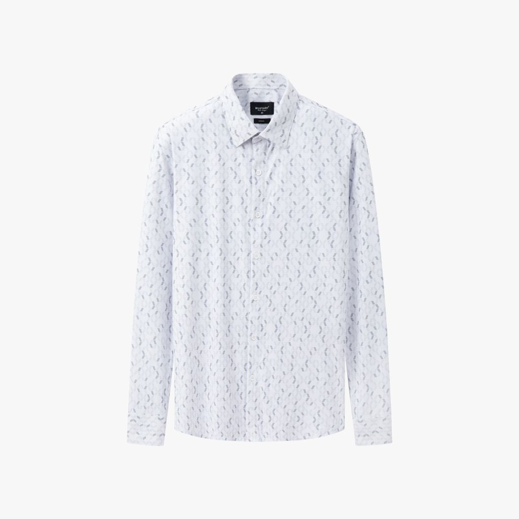  Áo Sơ Mi Trắng Hoạ Tiết, Cao Cấp, Chống Nhăn, Kháng Khuẩn 9SMDH538TRK 