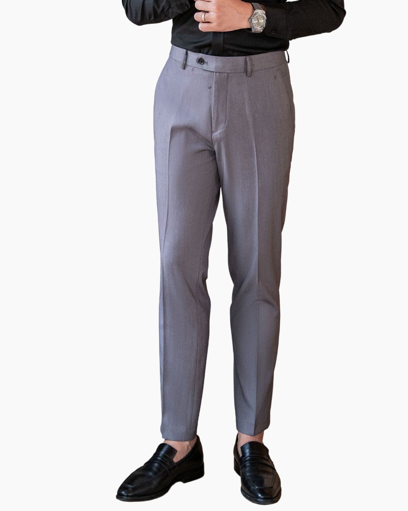  [SALE ĐỘC QUYỀN ONLINE] Quần Tây Ghi Sáng Cơ Bản Chống Nhăn, Co Giãn 7QAUB003GHS 