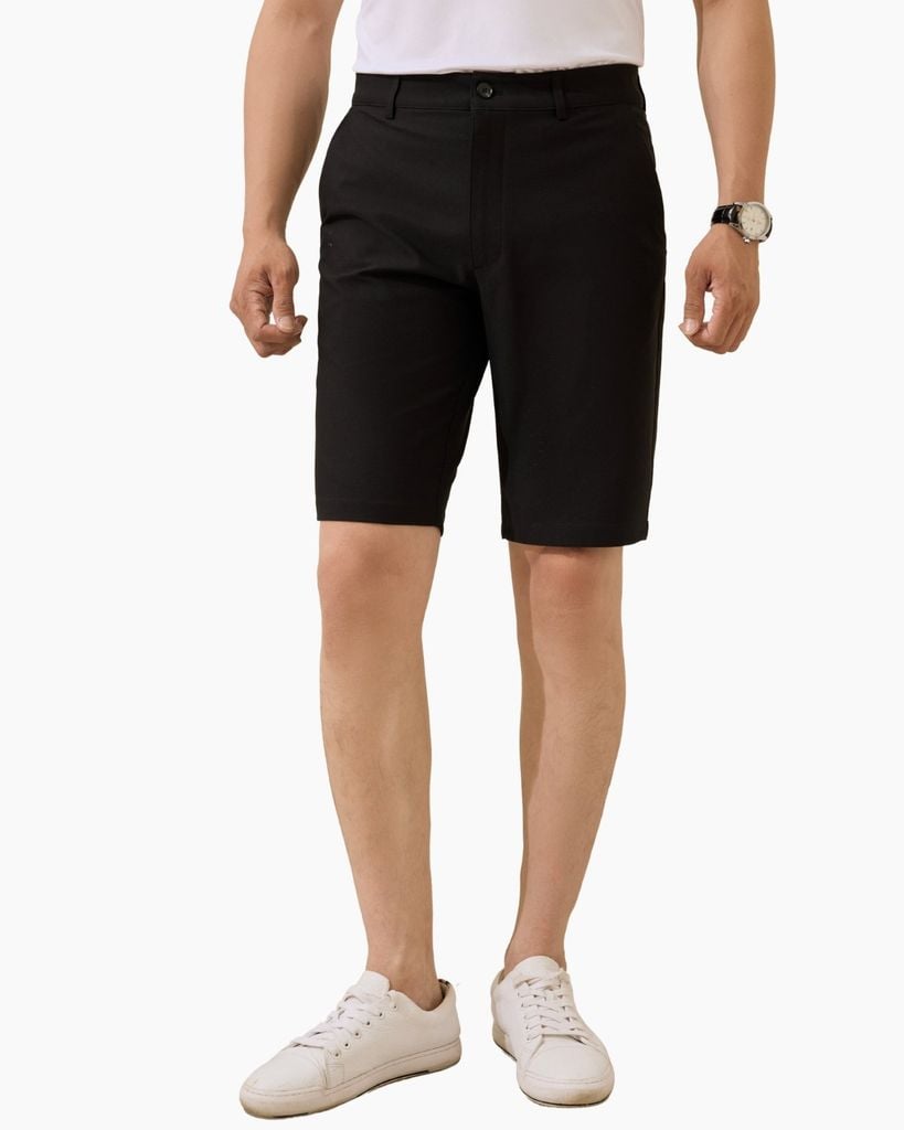  Quần Ngố Kaki Màu Đen Bền Màu, Chống Nhăn, Kháng Khuẩn 9QNKT503DEN 