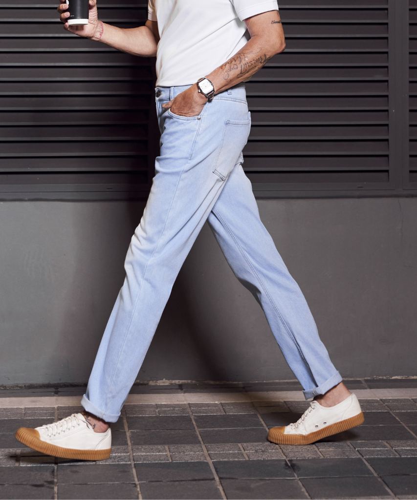  Quần Jeans Xanh Cao Cấp Bền Màu, Chống Nhăn, Co Giãn 8QBDB005XNH 
