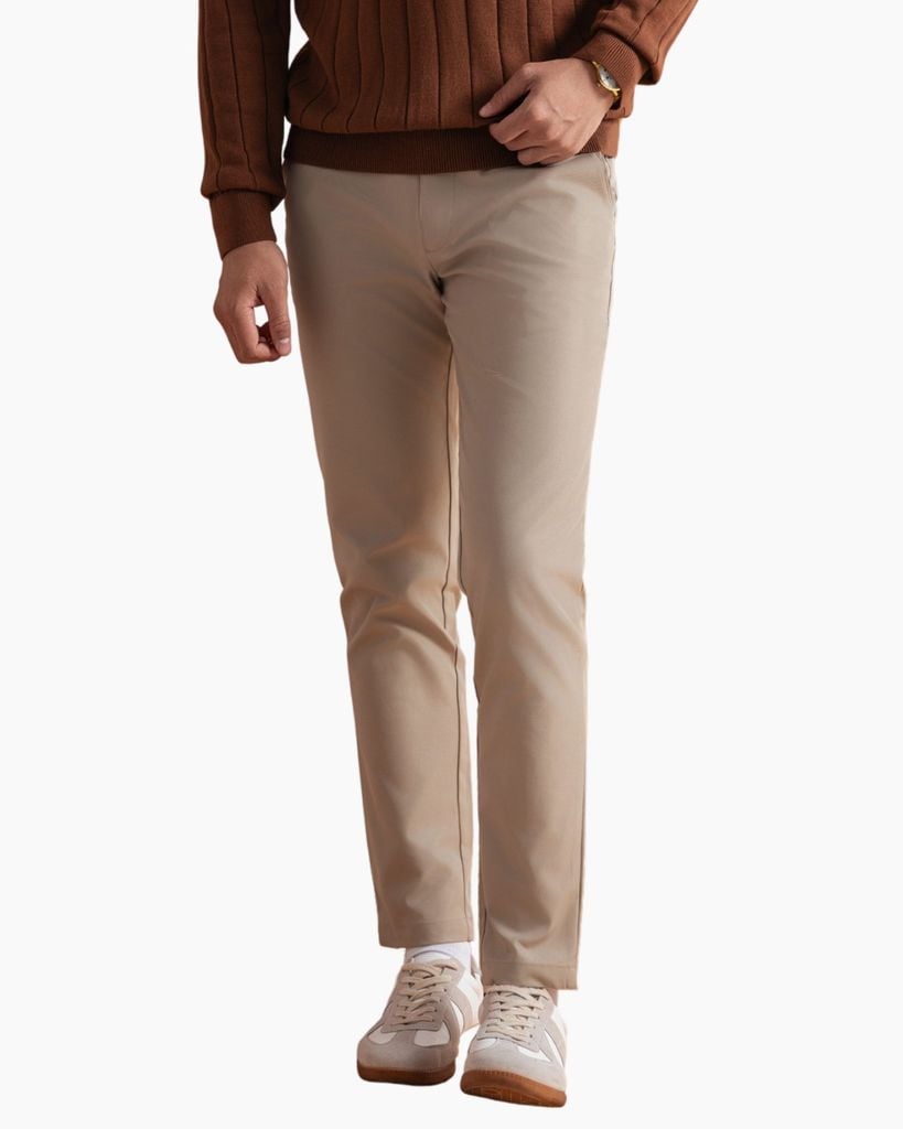  Quần Kaki Dài Be Bền Màu, Co Giãn 8QKKT403BEI 