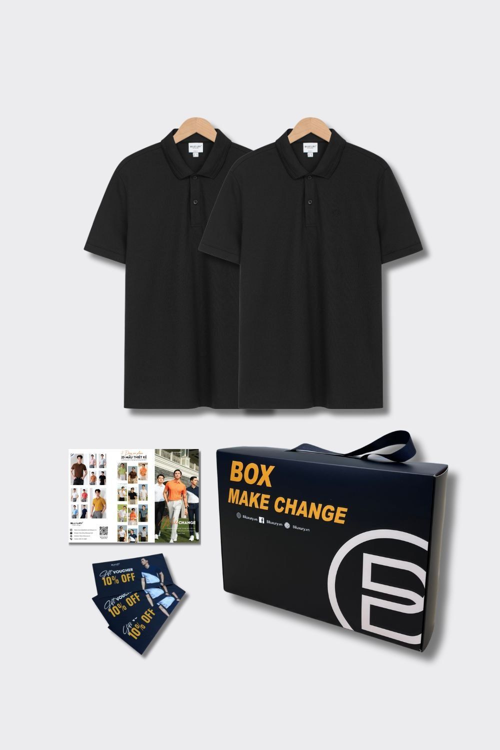  [Giảm 22%] Box 2 Polo Make Change Basic Colors 