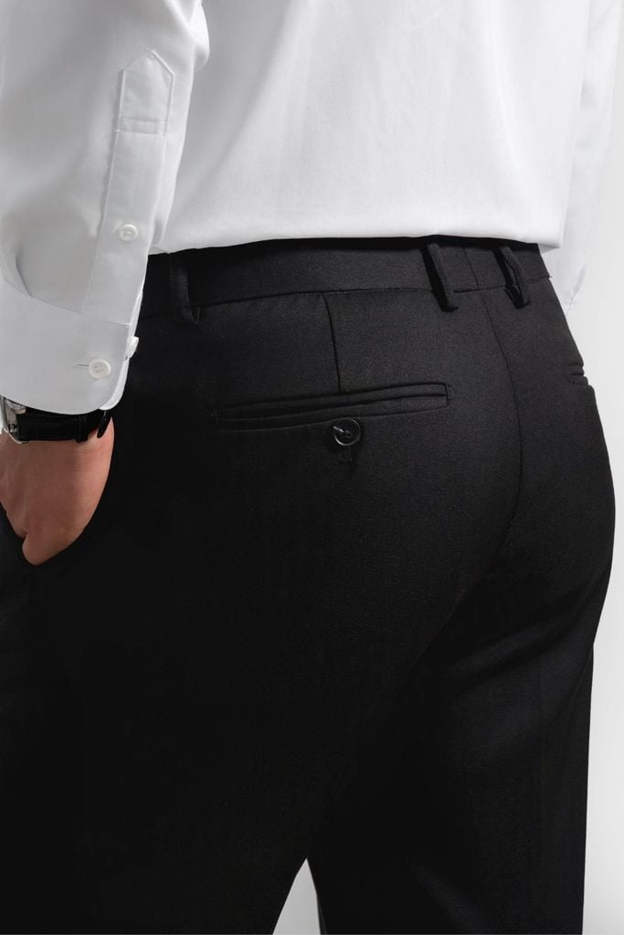  Quần Tây Đen Chống Nhăn, Co Giãn, Bền Màu 7QAUB003DEN 