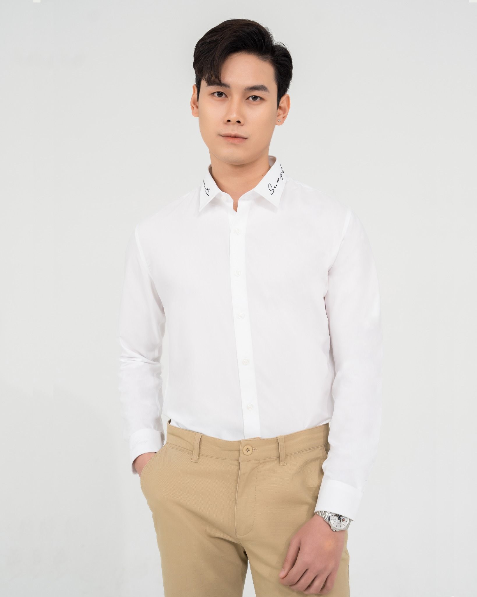 Áo sơ mi trắng nam SMDT017TRK cao cấp chính hãng Biluxury #42 Áo sơ mi trắng nam SMDT017TRK cao cấp chính hãng Biluxury