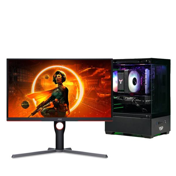 I5 12400F | Ram SSTC 16GB DDR4 | VGA GIGABYTE 8GB 4060 | SSD NVMe 512GB | Màn hình AOC 280Hz chân hơi