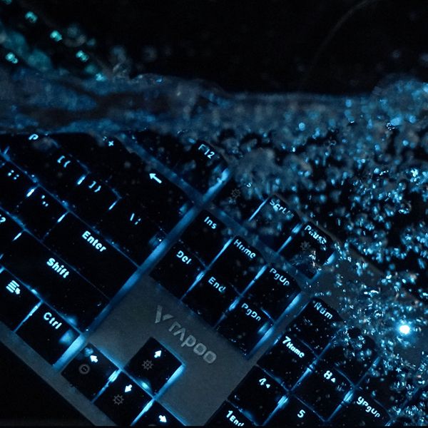 Bàn phím Gaming Rapoo V530 RGB Xám Đen Có dây