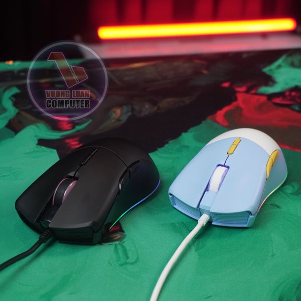 Chuột chơi game, chuột máy tính G-NET GM105 Đen - Xanh có dây