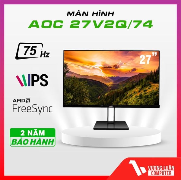 Màn hình máy tính AOC 27V2Q/74 27inch/ IPS/75Hz/5ms/250 NITS