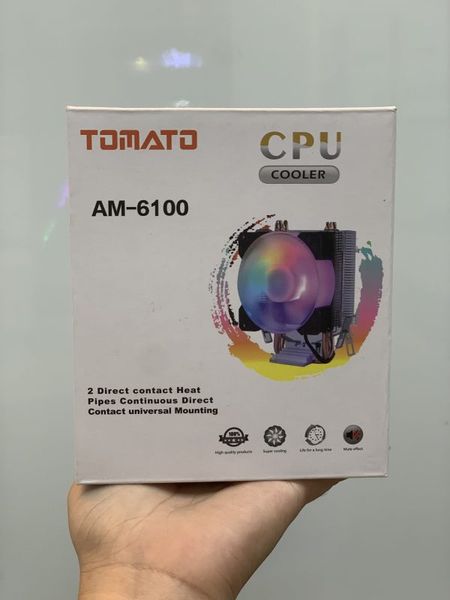 Tản nhiệt CPU TOMATO AM6100 4 lõi đồng mát lạnh led RGB
