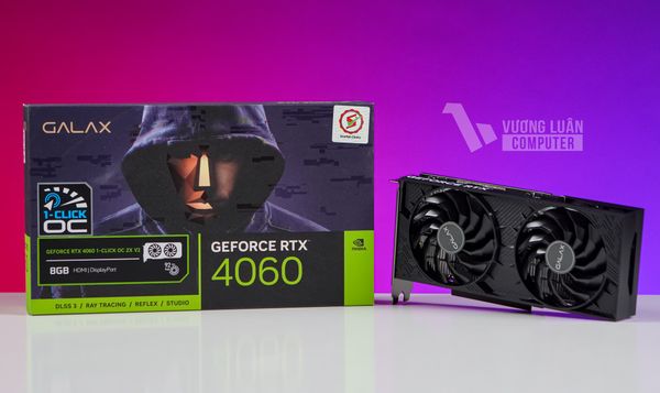 Card màn hình VGA GALAX GeForce RTX 4060 1-Click OC 2X