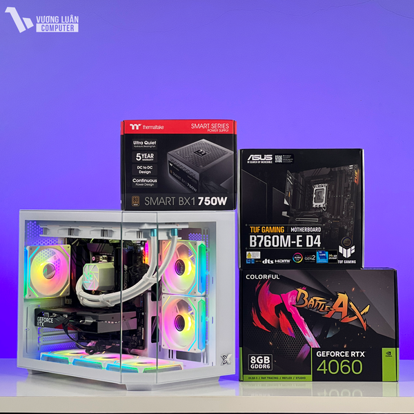 PCĐH04 ( I5 14400F | RAM 32GB | RTX 4060 8GB | SSD 500GB | MAIN B760M )