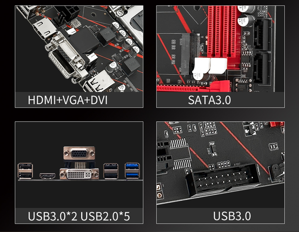 MAIN JGINYUE H81M-H HDMI, VGA, NVME