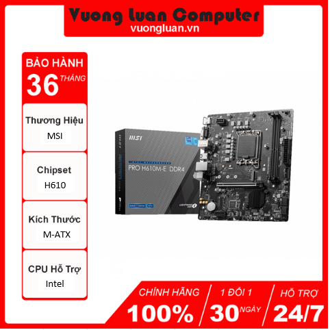 Mainboard MSI Pro H610M-E DDR4 chính hãng giá tốt