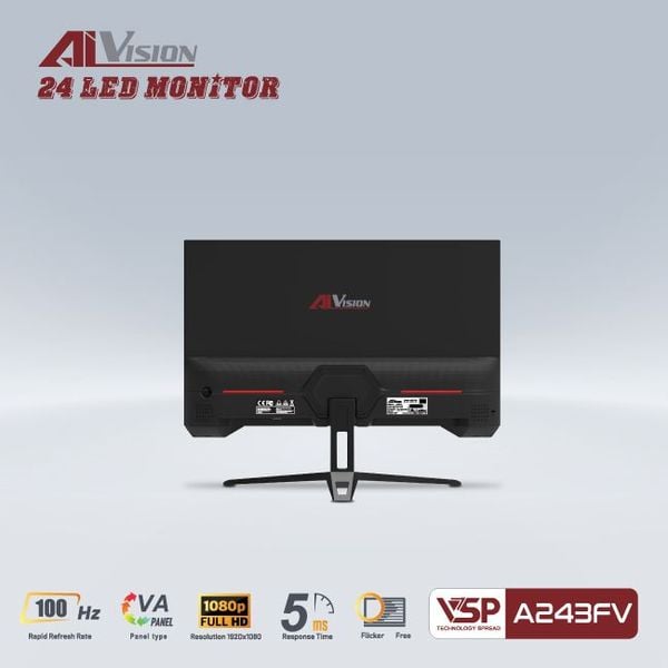 Màn hình AIVISION A243FV (23.8 inch - Full HD - VA - 100hz - 5ms - phẳng)