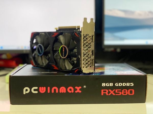 Card màn hình PCWINMAX RX 580 8G GDDR5 mới 100% bảo hành 36 tháng