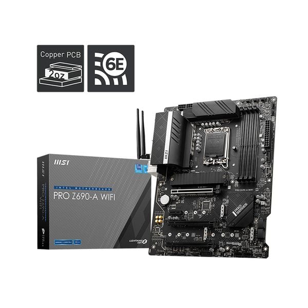 Mainboard MSI Pro Z690-A wifi (Intel Z690, Socket 1700, ATX, 4 khe ram DDR5)