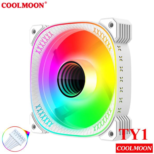 Tản nhiệt nước Coolmoon TY1 /WF1 / Y1 240 Trắng RGB, mặt gương hoặc hiện nhiệt độ