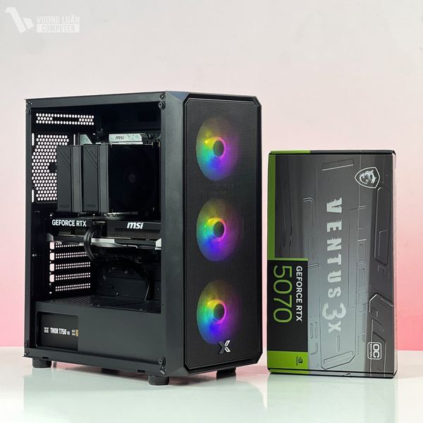 PCĐH11 (I5 14400KF | RAM 32GB | RTX 5070 12GB | SSD 1TB | MAIN B760M WIFI + BLUTOOTH)