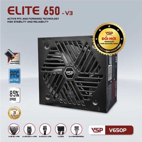 Nguồn VSP Elite V650P-V3