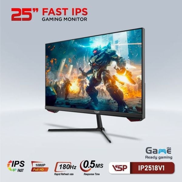 Màn VSP IP2518V1 25 inch - FHD - Fast IPS - 180Hz - 0.5ms - HDMI + DP