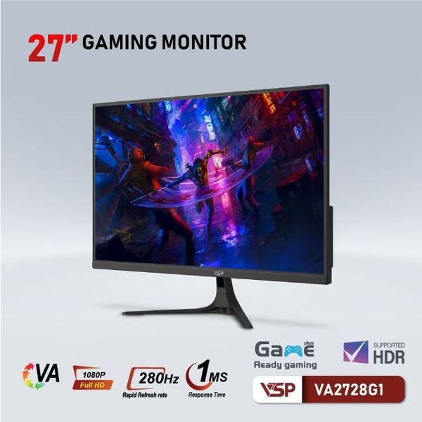 MÀN GAMING VSP VA2728G1 27 inch - FHD - VA - 280Hz - 1ms - HDMI + DP