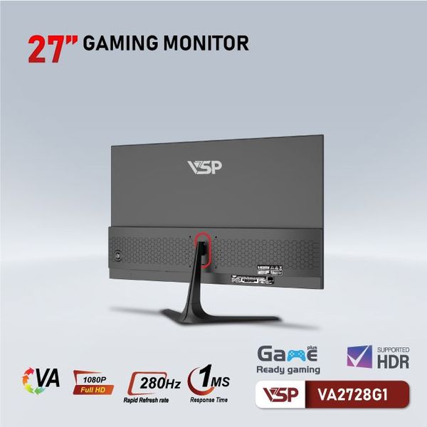 MÀN GAMING VSP VA2728G1 27 inch - FHD - VA - 280Hz - 1ms - HDMI + DP