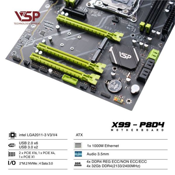 Mainboard VSP X99 - P8D4