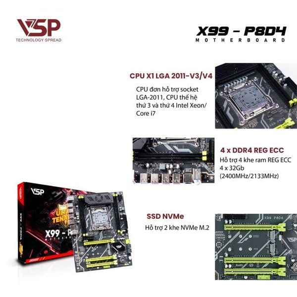 Mainboard VSP X99 - P8D4