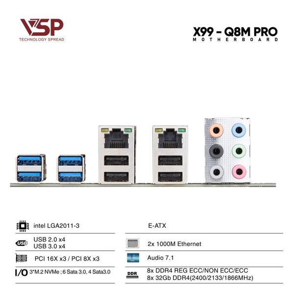 Mainboard VSP X99 - Q8M PRO