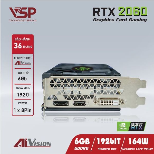 CARD MÀN HÌNH AIVISION GEFORCE RTX 2060 6G