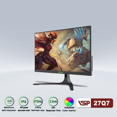 Màn hình gaming VSP ELSA 27Q7  (27 inch - QHD - IPS - 170Hz -2.5ms)