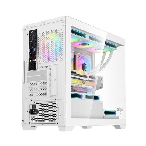 Vỏ case AIGO C218M WHITE (mATX/màu trắng/không fan)