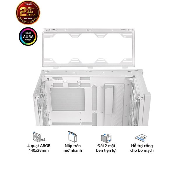 Vỏ Case Asus TUF Gaming GT302 ARGB White (eATX/Full Tower/Màu Trắng/BTF)