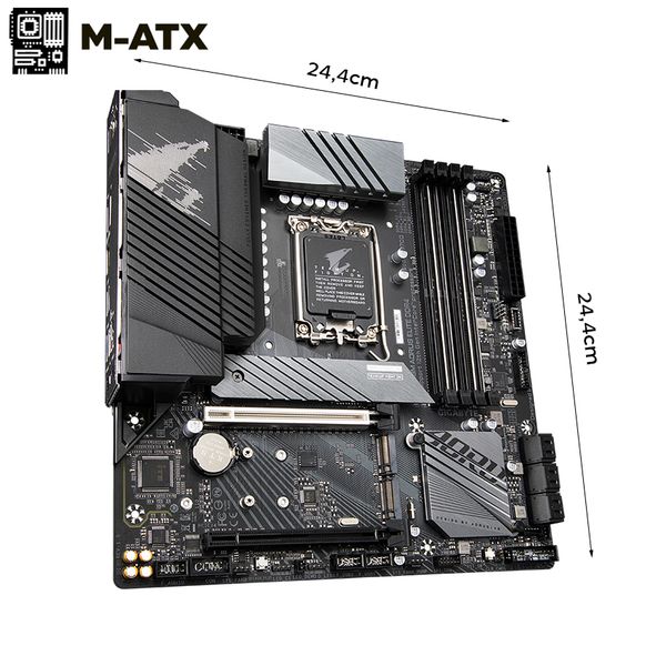 Mainboard GIGABYTE Z690M Aorus Elite (Intel Z690, Socket 1700, M-ATX, 4 khe ram DDR4)