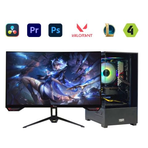 CBGM04 ( I3 10105F | RAM 16GB | VGA RX 580 8GB | SSD NVMe 256GB | MAIN H511M | MÀN HÌNH 24INCH )