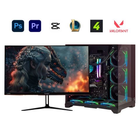 CBGM08 (I5 14600KF | RAM 16GB | RTX 3060 12GB | SSD 512GB | MAIN Z690-A WIFI | MÀN 27INCH 2K)