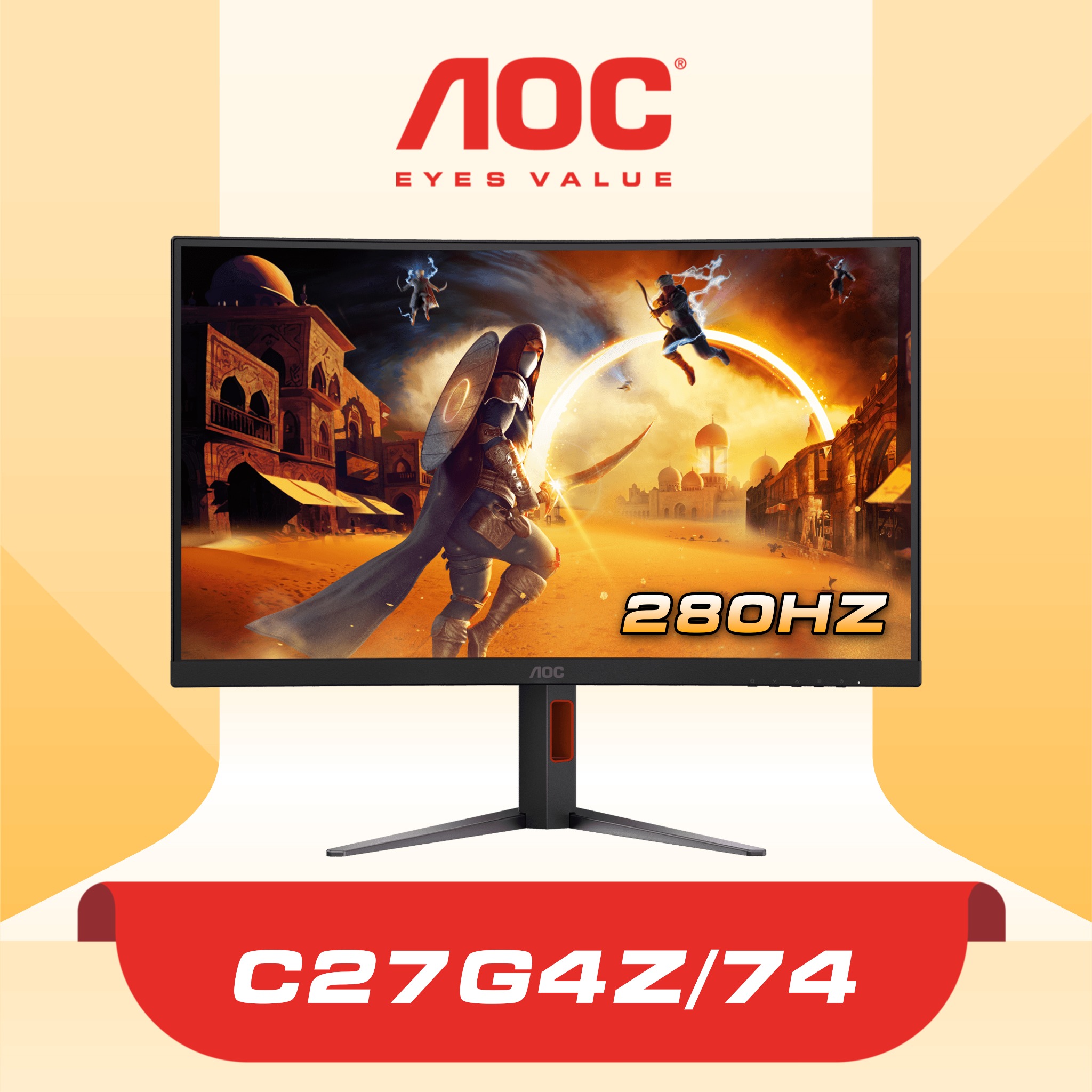 Màn hình cong AOC C27G4Z/74 chân hơi - 27inch - FHD -VA Màn hình cong AOC C27G4Z/74 chân hơi - 27inch - FHD -VA