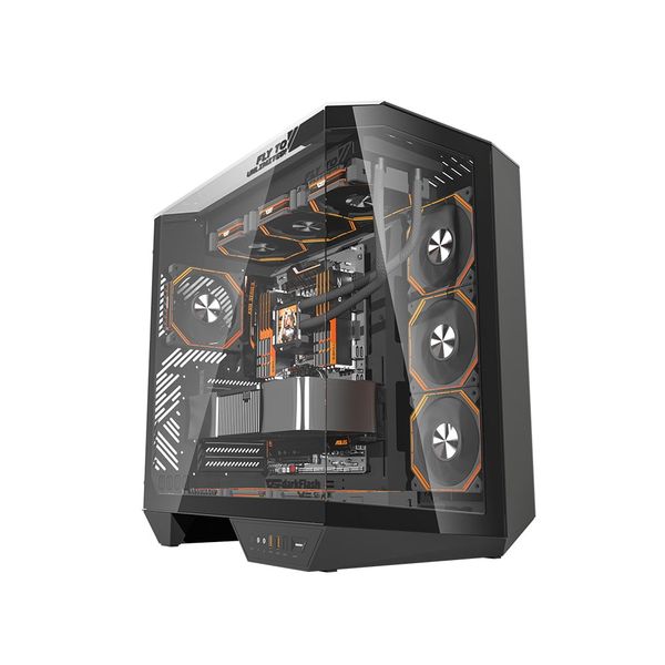 Vỏ Case DarkFlash DY470 Black (ATX, Mid Tower,Màu Đen) Case Bể Cá