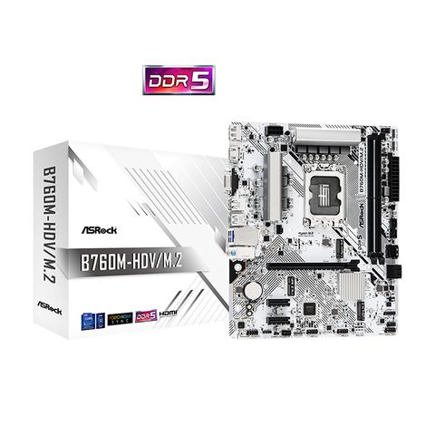 Mainbroad Asrock B760M-HDV M.2 DDR5 (LGA1700 / M-ATX ) Chính hãng 36 tháng