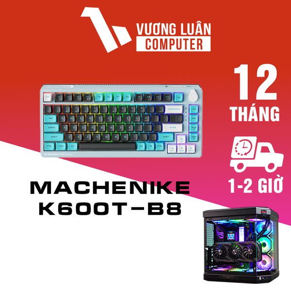 Bàn phím Machenike K600T-B8 Grey Blue Tri-Mode RGB
