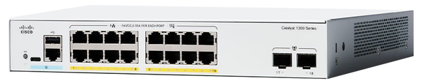 Thiết bị chuyển mạch Switch Cisco C1300-16FP-2G-EU 16x 10/100/1000 PoE+ 240W, 2 SFP Uplink