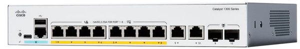 Thiết bị chuyển mạch Switch Cisco C1300-8FP-2G-EU 8x 10/100/1000 Ports PoE+ 120W, 2 Combo Uplink