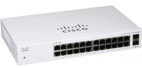 Thiết bị chuyển mạch CISCO CBS110-24T-EU Unmanaged 24-port GE, 2x1G SFP Shared