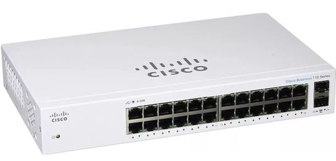 Thiết bị chuyển mạch CISCO CBS110-24T-EU Unmanaged 24-port GE, 2x1G SFP Shared