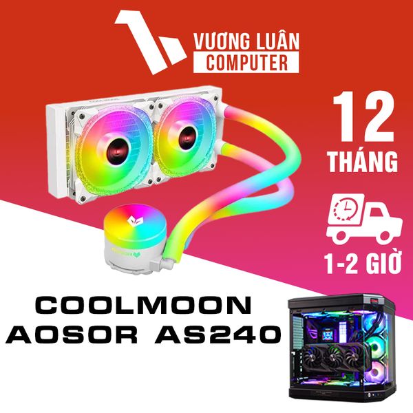 Tản nhiệt nước Coolmoon AOSOR AS240 màu trắng led ARGB