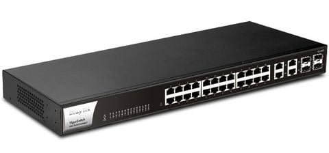 Thiết bị mạng DrayTek VigorSwitch G1282 - 24 port LAN Gigabit +4 SFP port gigabit