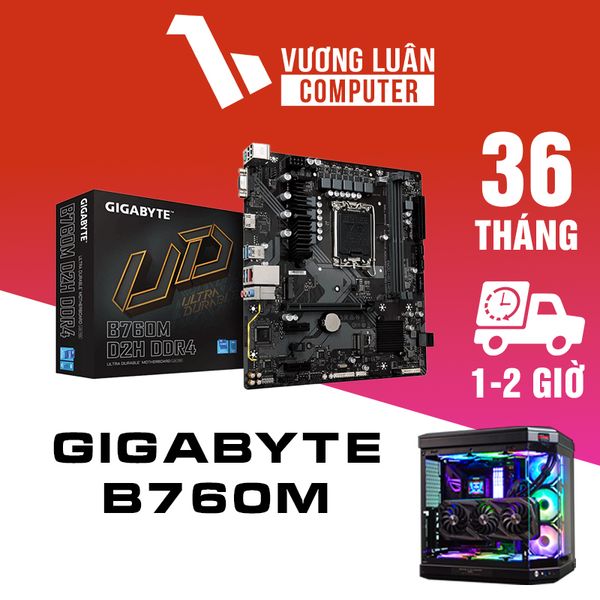 Mainboard GIGABYTE B760M DS3H DDR4 chính hãng BH36TH
