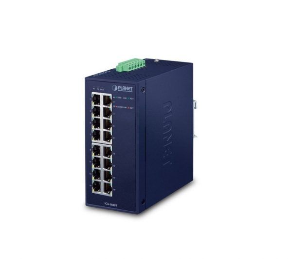 Switch công nghiệp Planet IGS-1600T - 16 Port Gigabit