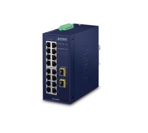 Switch công nghiệp Planet IGS-1820TF - Gigabit 16 port RJ45 + 2 Uplink
