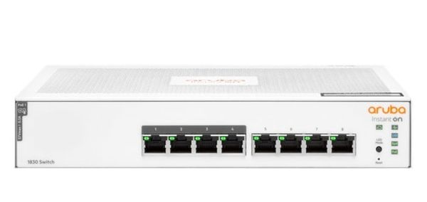 Thiết bị chuyển mạch Aruba Instant On 1830 8G 4p Class4 PoE 65W Switch JL811A